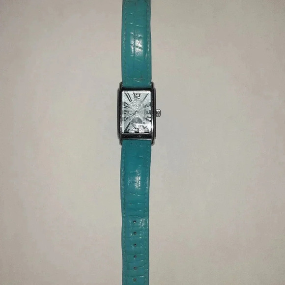 HAMILTON-Ardmore H114110-Analog Wristwatch-Rare Silver Blue Dial/Blue Strap-EX - Picture 1 of 11